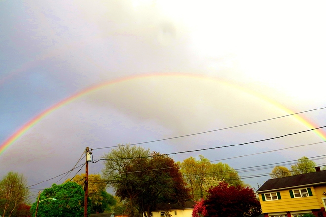 beautiful rainbow after rain Jersey City, New Jersey United States
