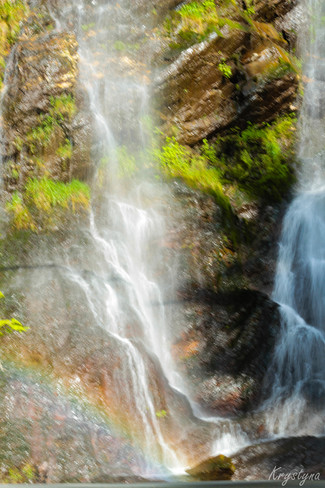 sleeping sasquatch waterfall Harrison Hot Springs, British Columbia Canada