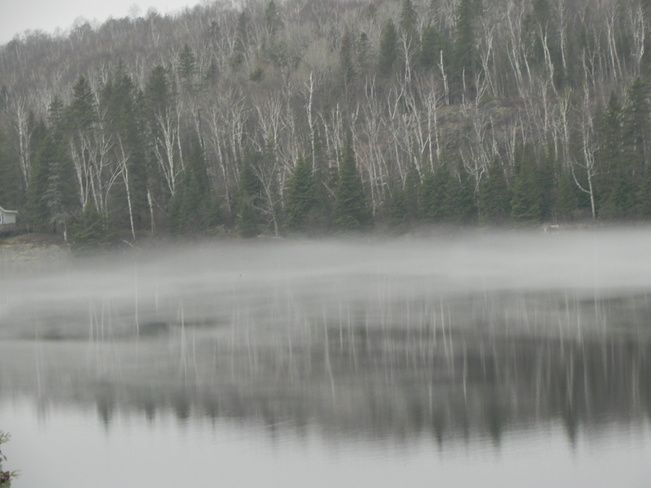 Mist on the river Riverview Rd, Wahnapitae, ON