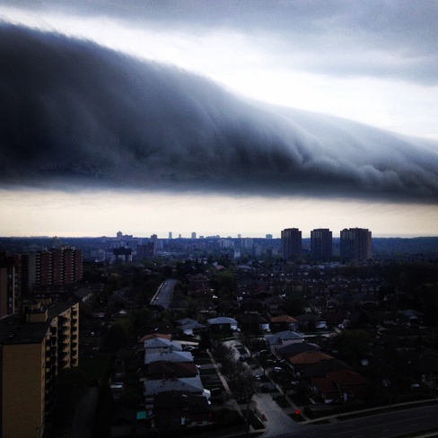 Balcony View of Incoming Storm Mississauga, Ontario Canada