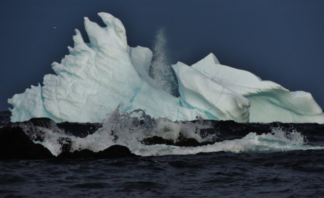 Iceberg getting "waved at" ! St. John's, Newfoundland and Labrador Canada