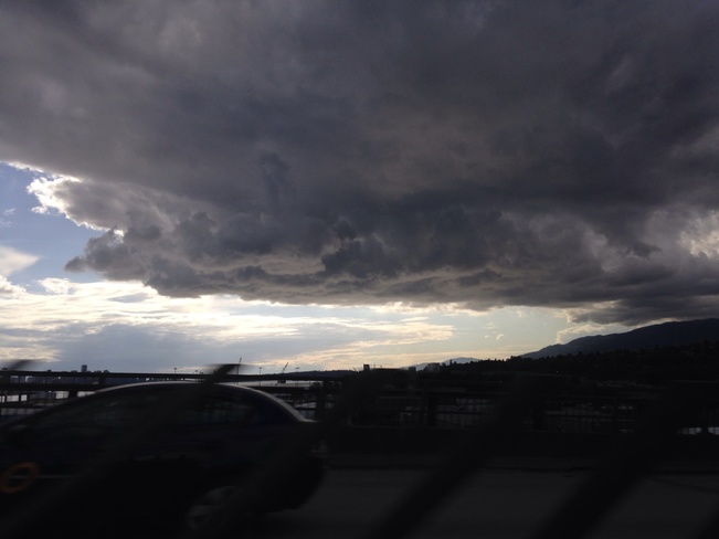 dark storm clouds North Vancouver, British Columbia Canada
