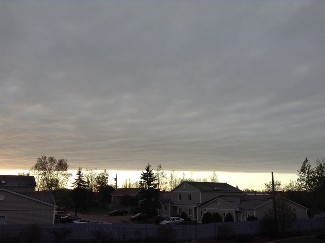 Clouds 6:30 a.m. today May 26,2014 133 Macaleese Lane, Moncton, NB E1A, Canada