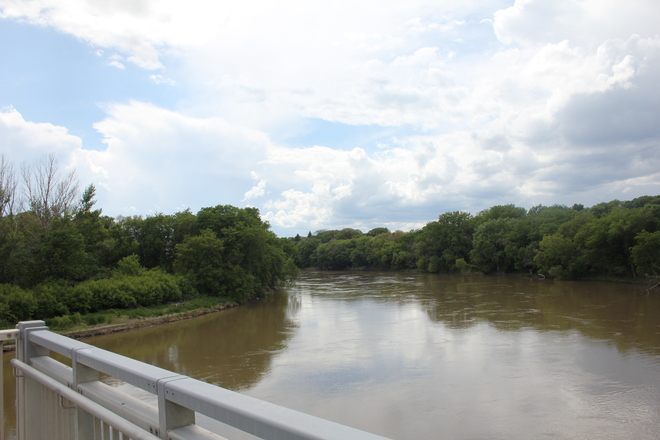 A passing frontal system through Winnipeg, photographed from the Maryland Bridge Winnipeg, MB