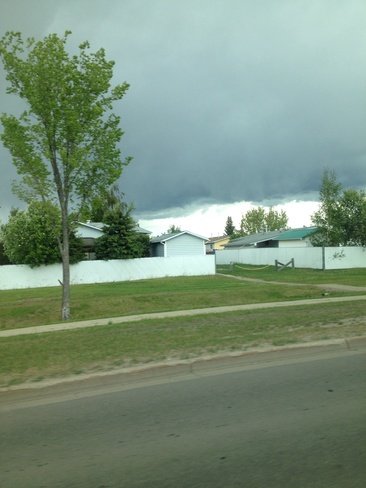black clouds Grande Prairie, Alberta Canada