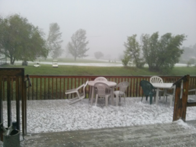 Golf Clubhouse hail storm!!! Eastend, Saskatchewan