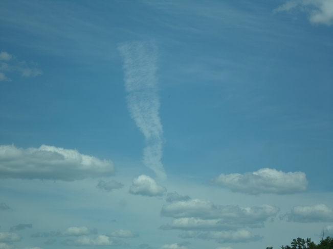 Wide Contrail/From SMALL CLOUD/Adladen's Lamp/E.L. Elliot Lake, Ontario Canada