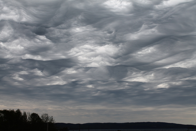 ominous clouds Schreiber, Ontario Canada