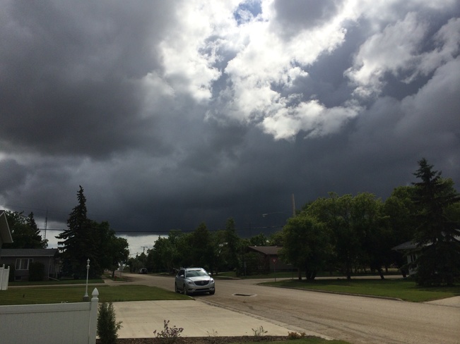 Waiting for the storm! Milestone, Saskatchewan Canada