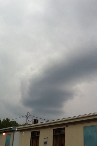 oh no. A funnel cloud at school Innisfil, Ontario Canada