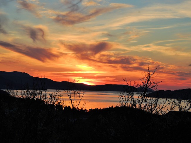 Sunset over the Bay of Islands Corner Brook, NL