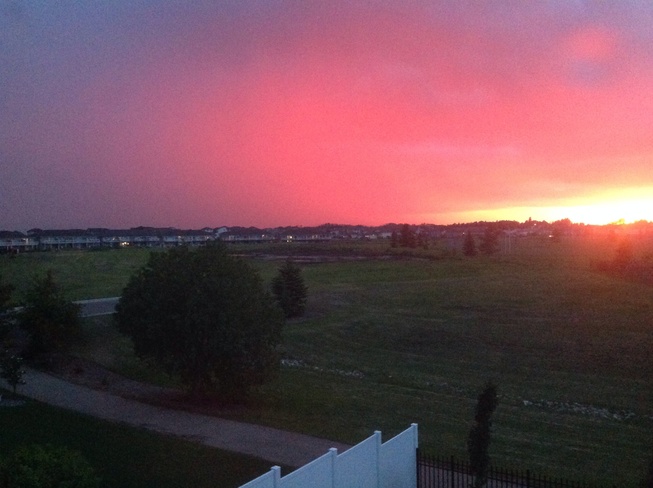 Camrose storm rolling in at sunset Camrose, AB