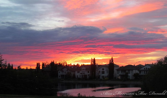 Sunset was awesome!! Sherwood Park, AB