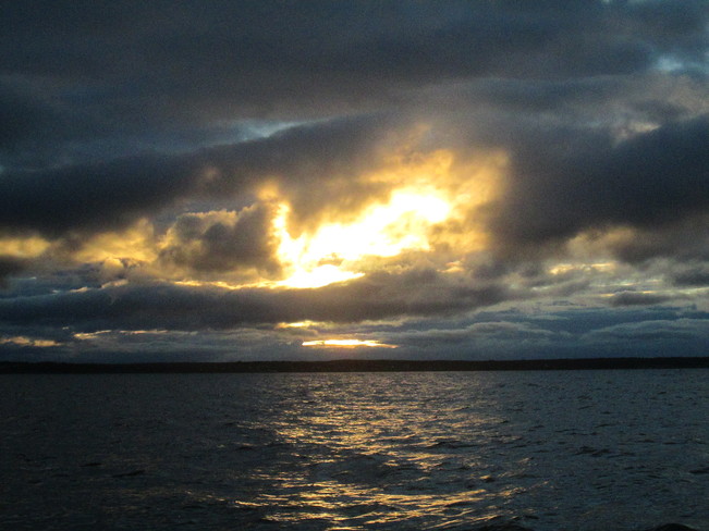 Sun trying hard to break through the clouds L'Ardoise, NS