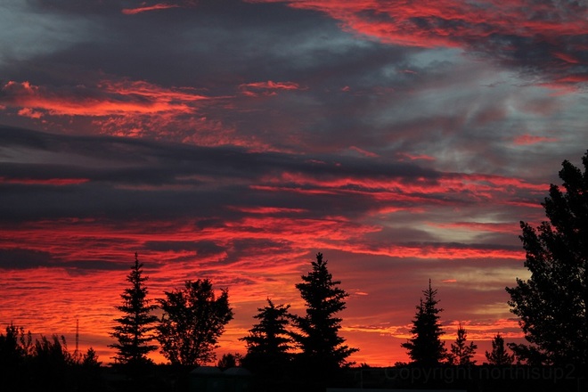 Sunset ( Summer solstice) Alberta , Canada Fort Saskatchewan, Alberta Canada