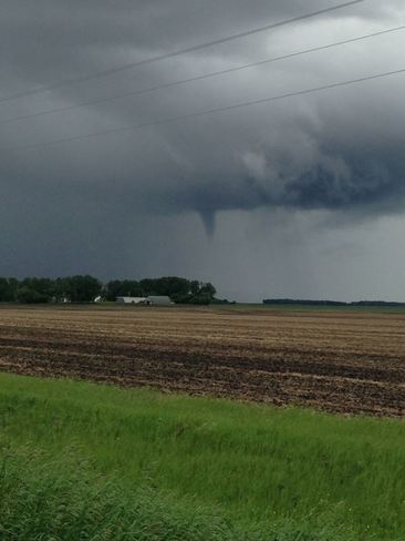 Small funnel spotted 2 miles East of Souris, Manitoba Souris, MB