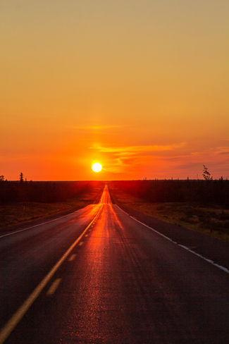 Driving the Highway Yellowknife, Northwest Territories