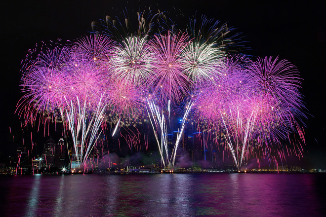 Fireworks on the River Windsor, ON