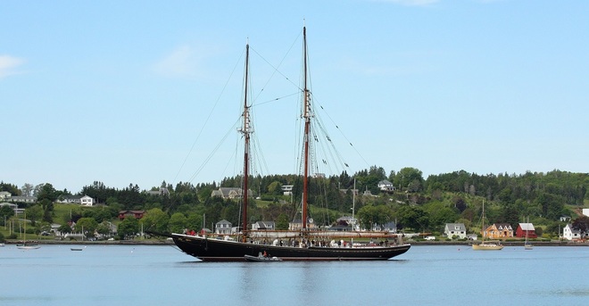 Bluenose ll heading out for sea trials Lunenburg, NS