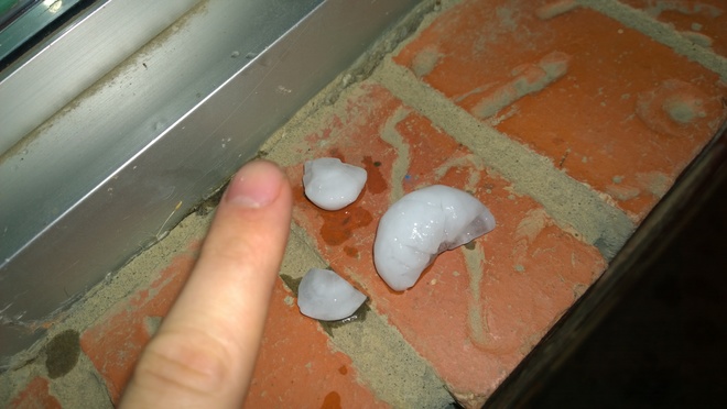 Hail from a Strom Athabasca, Alberta