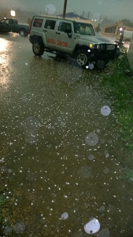 Hail from a Strom Athabasca, Alberta