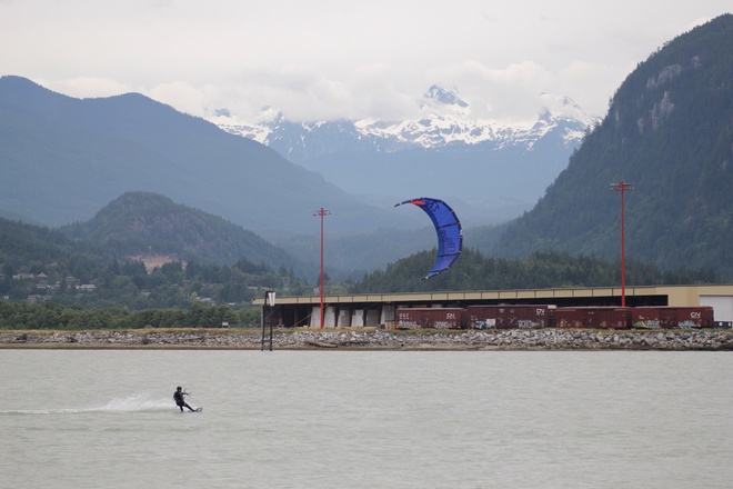 Kite Boarding in Howe Sound, Squamish, BC Line East, Laurel, ON, Canada