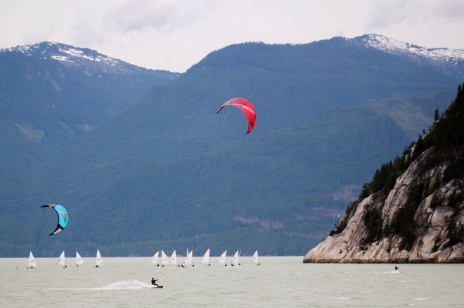 Kite Boarding in Howe Sound, Squamish, BC Line East, Laurel, ON, Canada