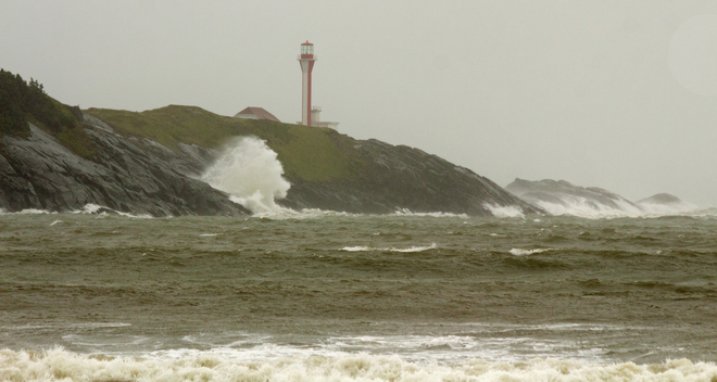 Cape Forchu Lighthouse during Post-Tropical Storm Arthur Cape Forchu, NS