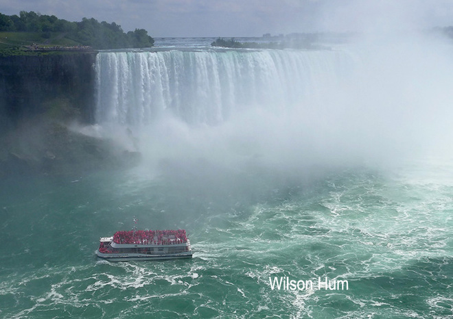 The new Hornblower at the Falls Niagara Falls, Ontario Canada