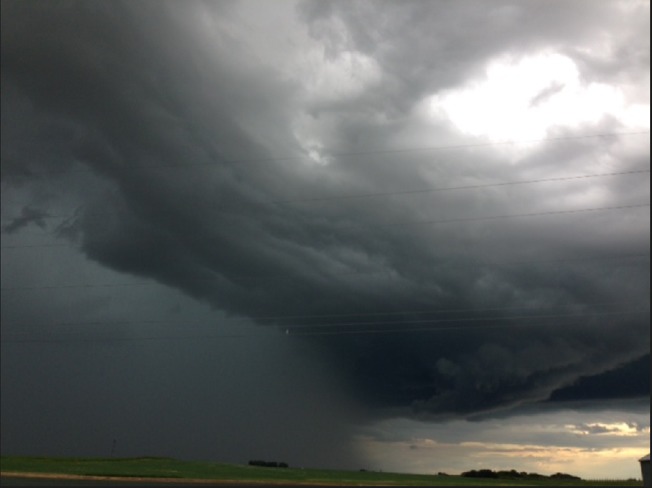 Watching the storm. Crossfield, AB