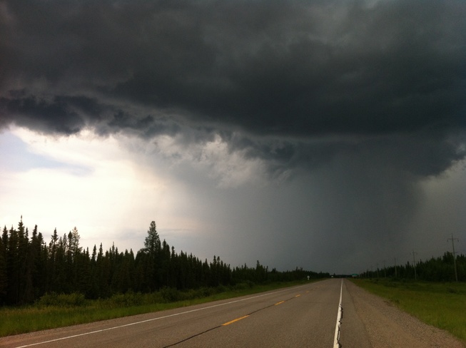 rain clouds Wabowden, Manitoba Canada
