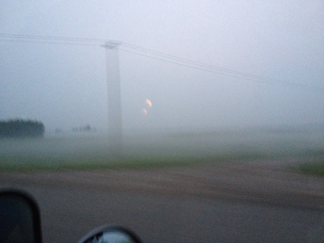 its foggy this morning North Battleford, Saskatchewan Canada