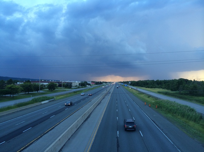 stormy highway Grimsby, Ontario Canada