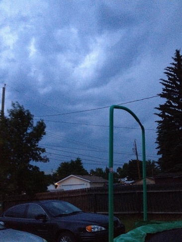 severe thunderstorm moving in Provost, Alberta Canada