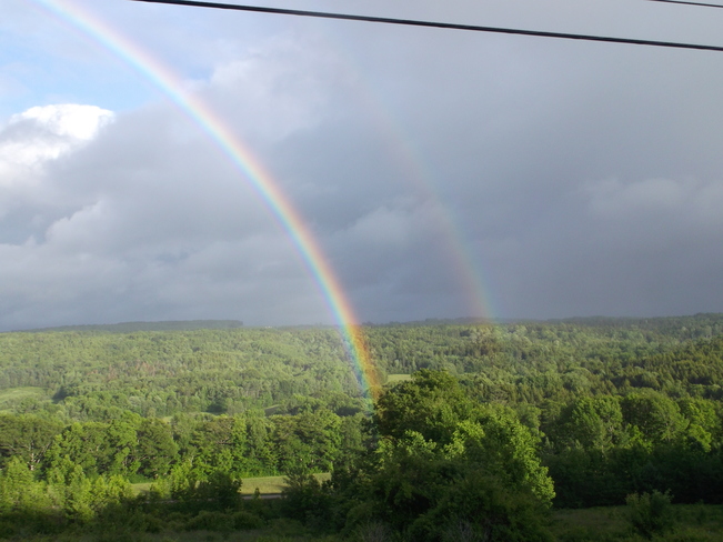 Double Rainbow in the Gaspereau Valley , Nova Scotia White Rock Road , Gaspereau Valley , Kings County , Nova Scotia