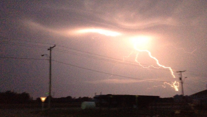 cool lightning Young, Saskatchewan Canada
