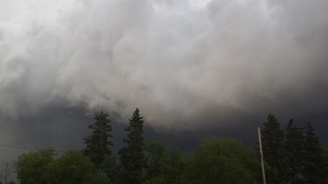 low ominous clouds Lemberg, SK