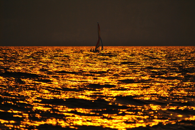Sailing on a lake of molten gold Kelowna, BC