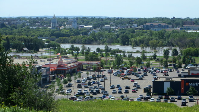 Flood Waters near Discovery Centre Brandon, MB