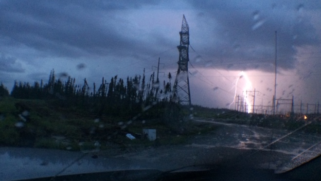 lightning strike . Fort McMurray, Alberta Canada