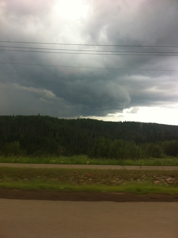 rain clouds Fort McMurray, Alberta Canada