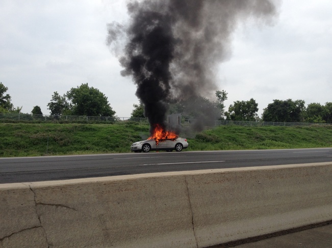 Car on fire Toronto, Ontario Canada