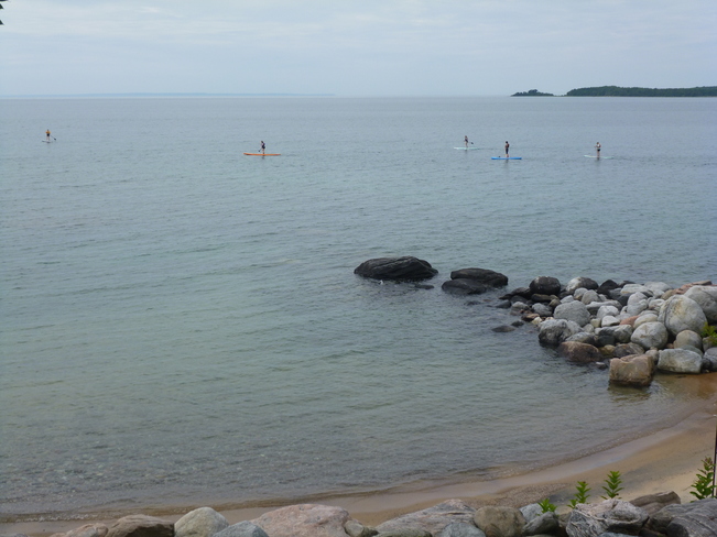 paddlers are out in force on Georgian bay Tiny Twp., ON