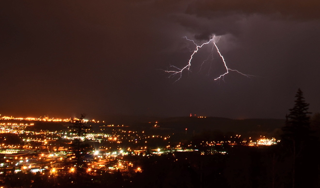 Lightning over Prince George, BC 