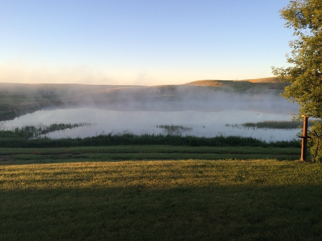 fog on water Grassy Creek No. 78, Saskatchewan Canada