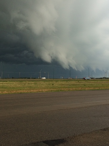 Storm front approaching Saskatoon, Saskatchewan Canada