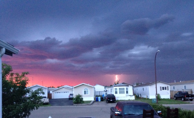 lightning bolt. Fort McMurray, Alberta Canada