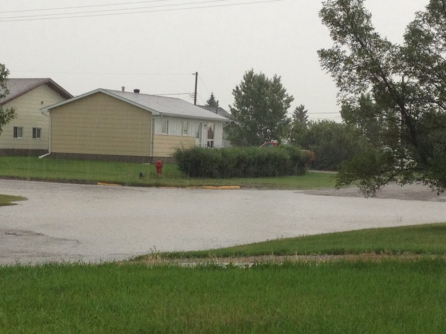 heavy rain Eston, Saskatchewan Canada