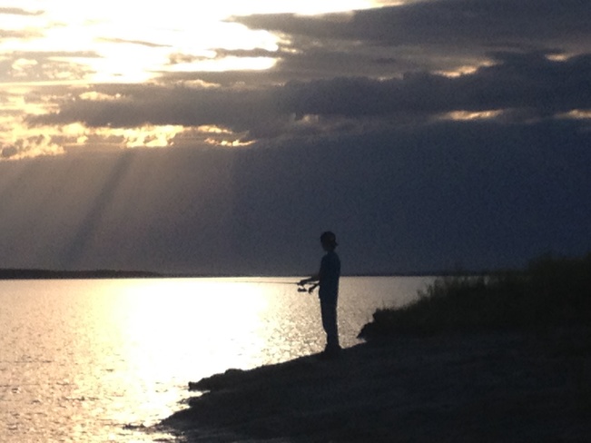 fishing in the evening Estevan, Saskatchewan Canada