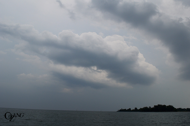 Clouds over the lake Ashbridge's Bay Park, Lake Shore Boulevard East, Toronto, ON